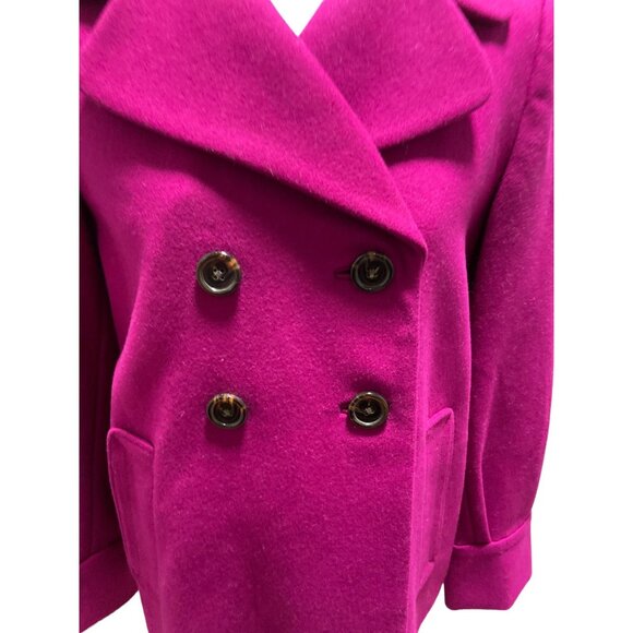 Banana Republic Classic Peacoat Raspberry Size M Y2K Quiet Luxury Preppy Fall - Picture 10 of 16